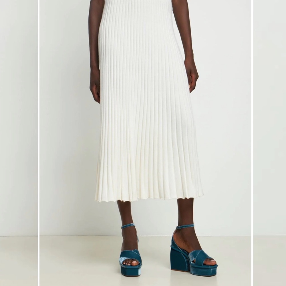 Zimmermann // 95mm Teal Velvet Platform Sandal with Ankle Tie